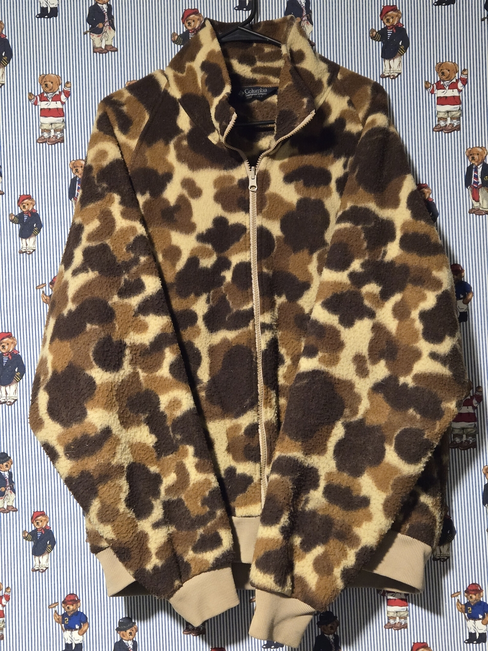 Vintage Camo Columbia Sportswear Fleece Jacket Made In Usa Mens XXL